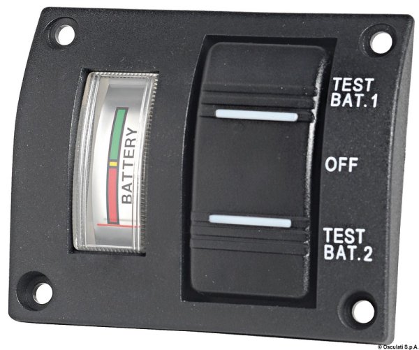 Pannellino tester per 2 batterie IP56 - 14.100.04